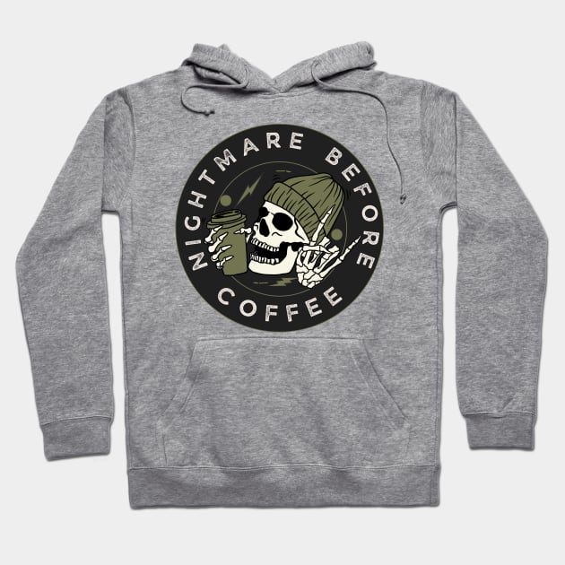 Nightmare Before Coffee - vintage Hoodie by Syntax Wear